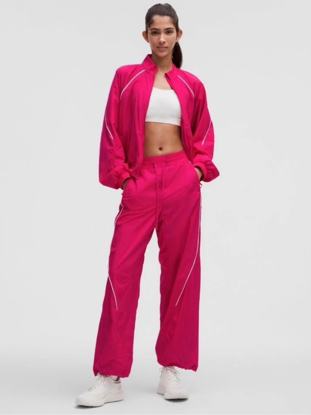 $296 LULULEMON Passionate Pink License to Train Jacket & Jogger Set, Size 12 14